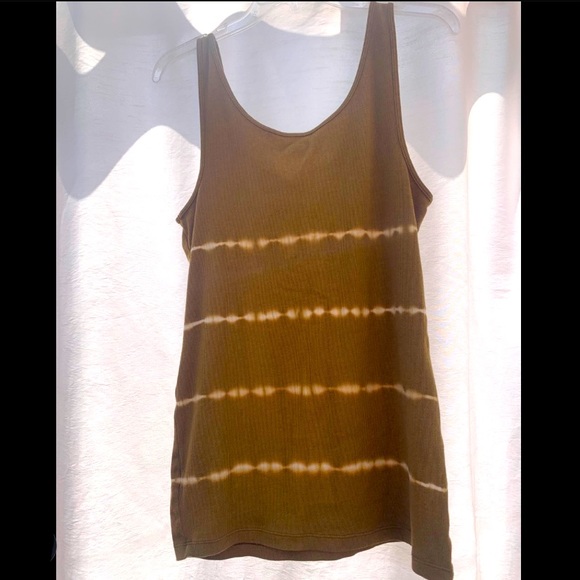 Tie Dye Ribbed Henley Tank - Picture 2 of 3